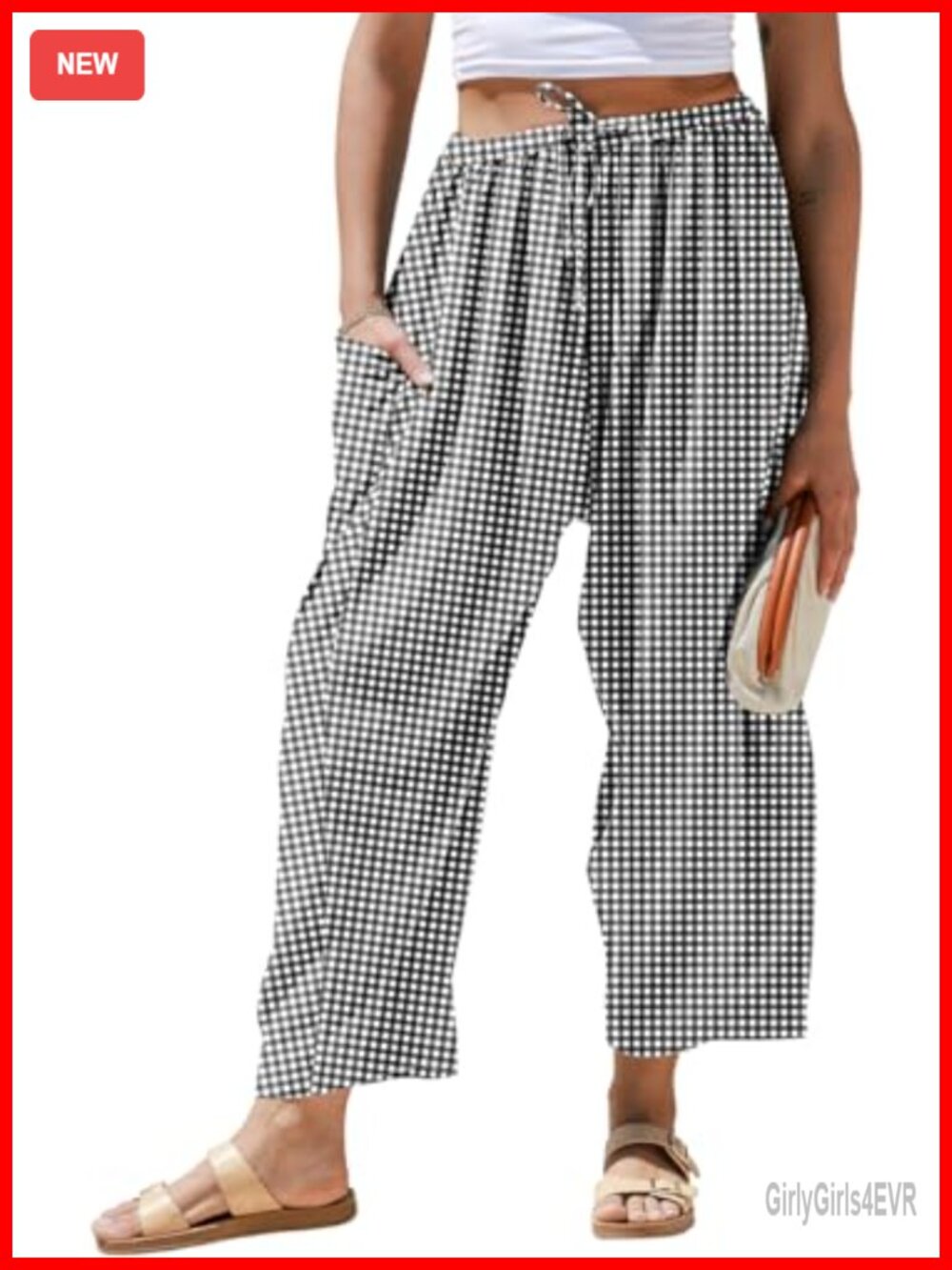 Linen Blend Wide Leg Palazzo Harem Pants Drawstring Waist Pockets